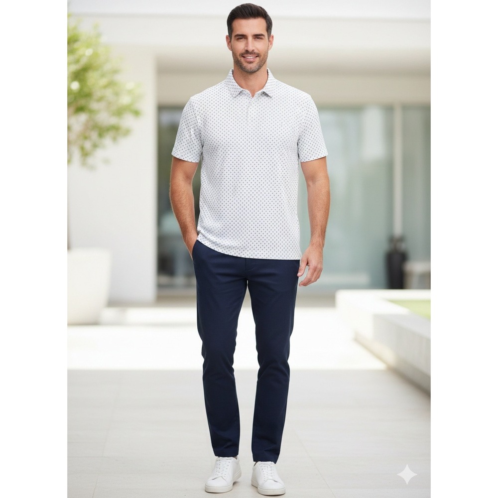 Peter Millar Summer Comfort Mens‎ SZ XXL Polo Shirt Skull Golf Clubs Print
